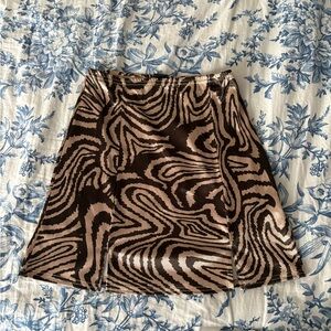 Urban Outfitters | Printed Satin Mini skirt